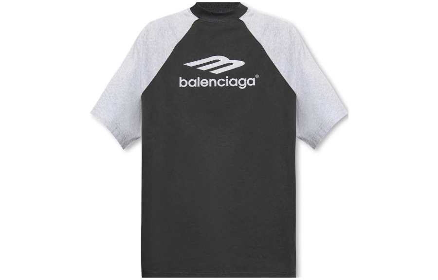 Balenciaga T Shirt Regular Fit Men's Black Gray