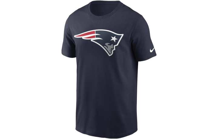 Nike Nike Logo Essential T Shirt NFL New England Patriots Men's Marine Blue