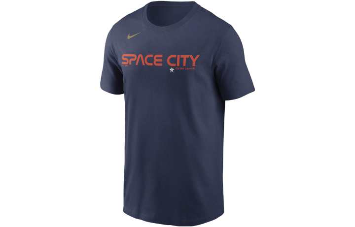 Nike Nike T Shirts Men's Marine Blue Crew Neck Moderate Straight Fit