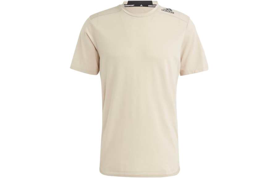 Adidas Adidas Designed For Training T Shirt T Shirt Japan Version Men's Beige