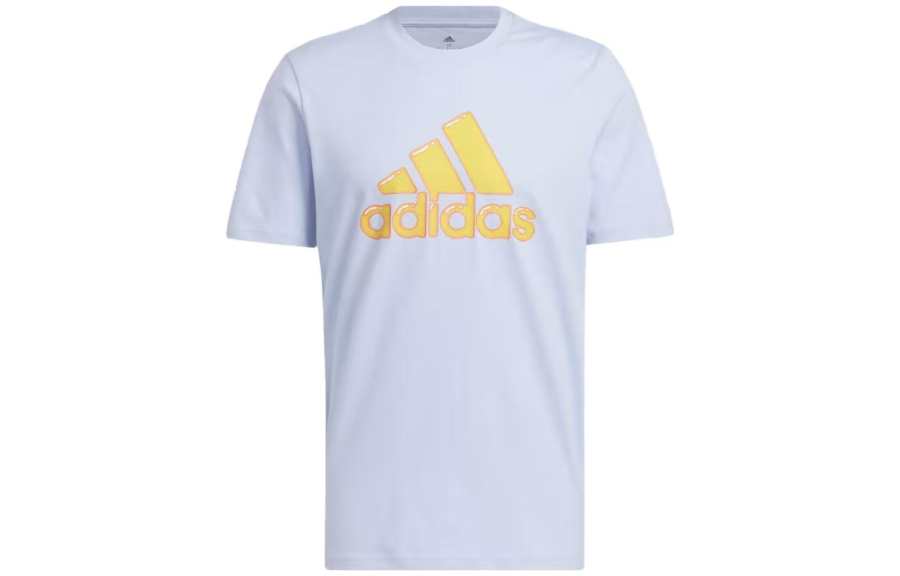 Adidas Adidas Logo Pen Fill Sportswear Graphic Tee T Shirt Men's Blue