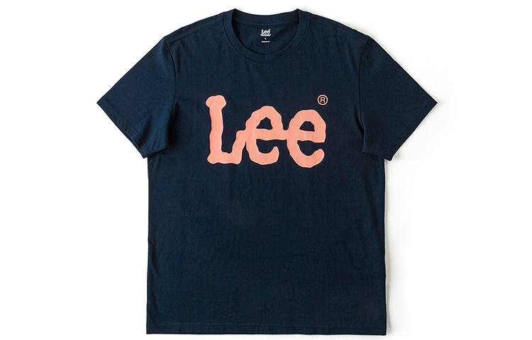 Lee T Shirts Men's Navy Blue Crew Neck Moderate Straight Fit