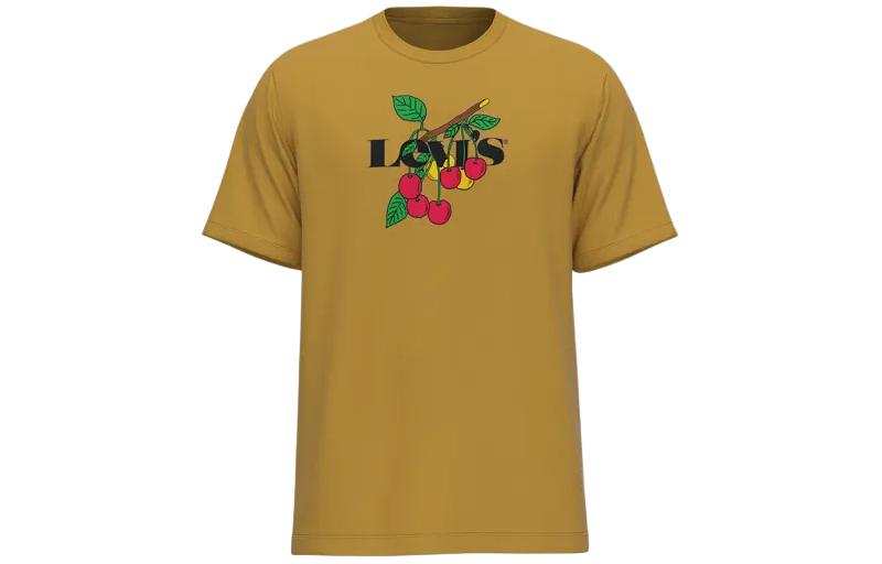 Levis Levis T Shirts Men's Yellow Crew Neck Moderate Other