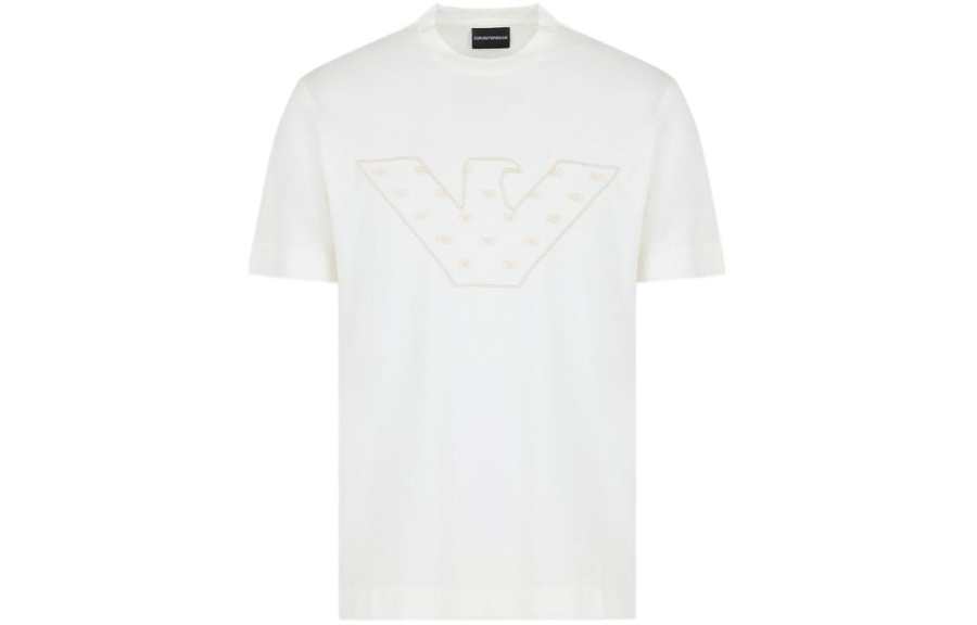 EMPORIO ARMANI FW23 T Shirt Men's Vanilla White