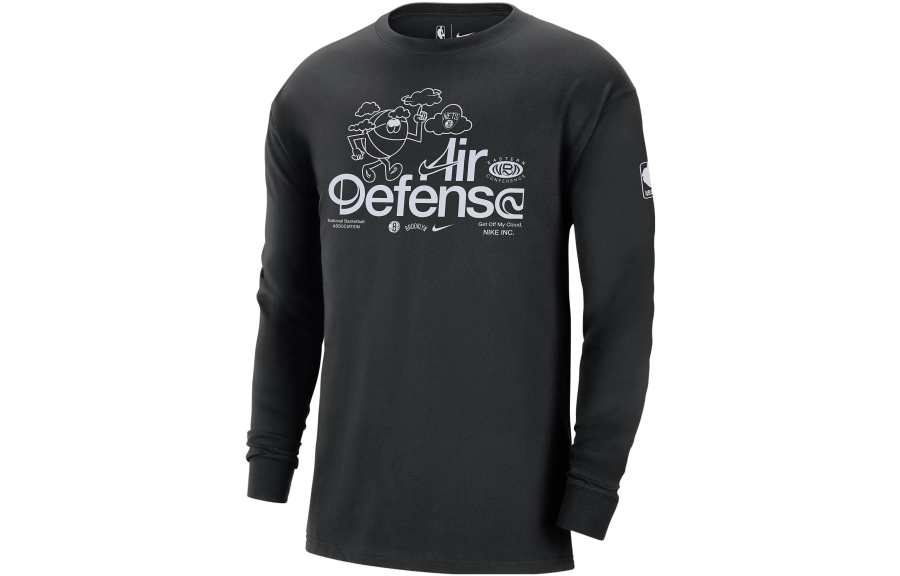 Nike Nike T Shirts Men's Black Crew Neck Moderate Straight Fit