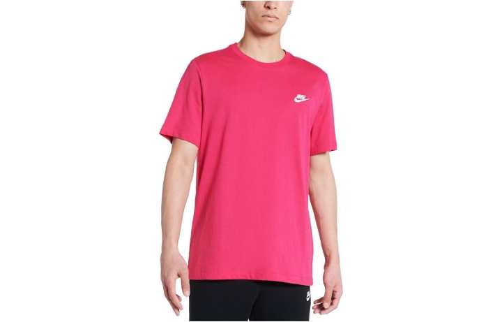 Nike Nike T Shirts Men's Pink Crew Neck Moderate Straight Fit