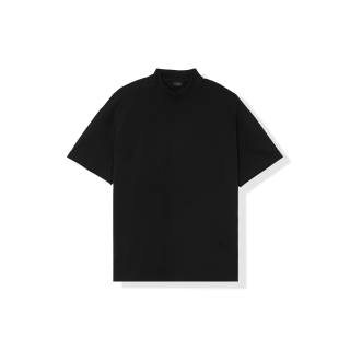 WILD LEADER SS24 Solid Color Versatile Half Turtleneck Short Sleeved T Shirt T Shirt Unisex