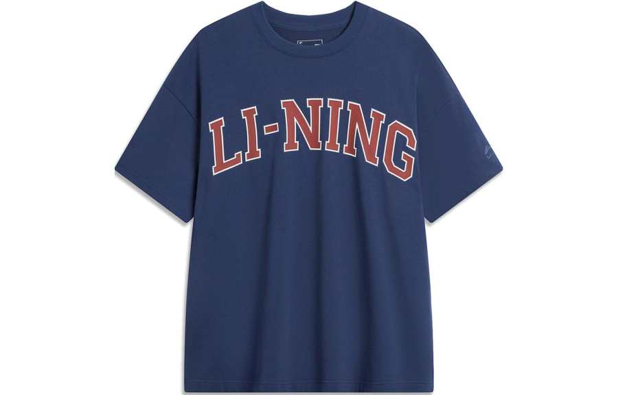 Li-Ning Li Ning Sports Life Collection T Shirt Unisex Dark Ship Blue