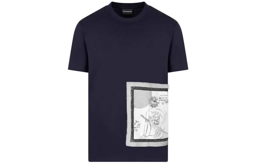 EMPORIO ARMANI EA SS24 T Shirt Men's Marine Blue