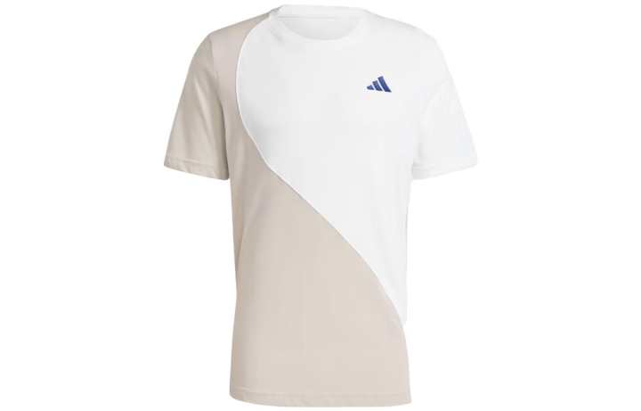 Adidas Adidas T Shirts Men's White Crew Neck Moderate Straight Fit