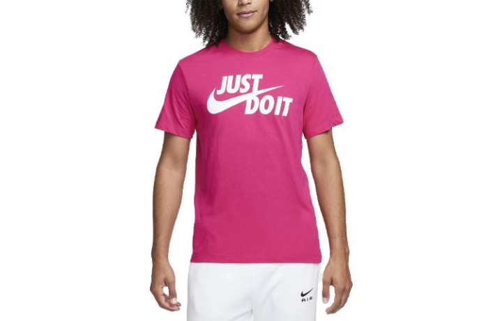 Nike Nike Sportswear JDI Short Sleeved T Shirts Men's Rose Red