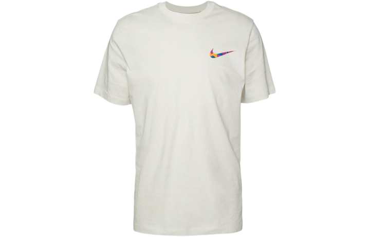 Nike Nike T Shirts Men's White Crew Neck Moderate Straight Fit