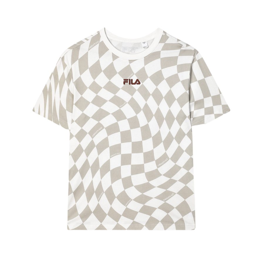 FILA T Shirts Unisex All Over Print Crew Neck Moderate