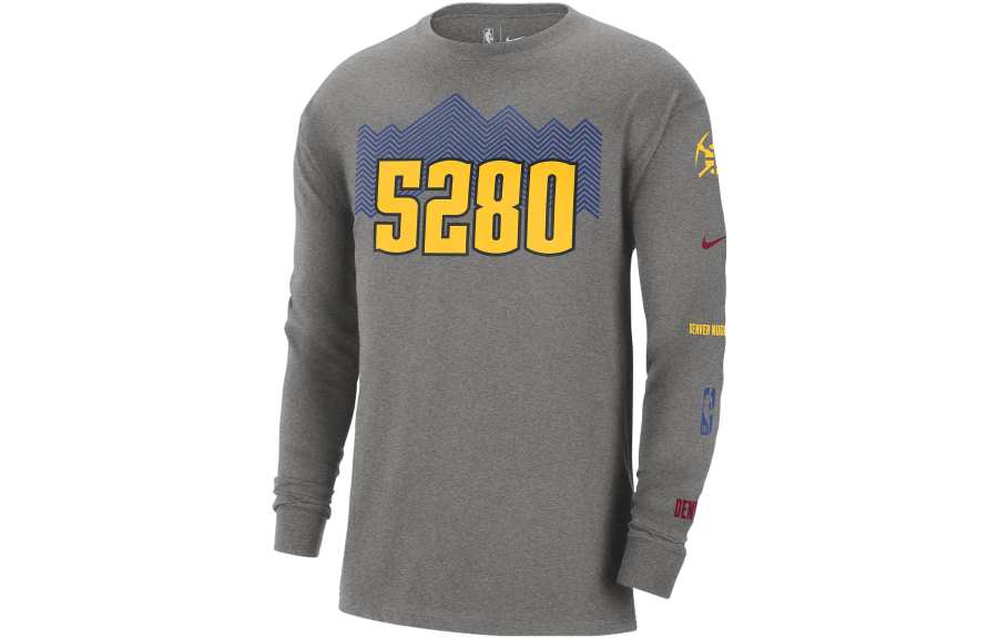Nike Nike Denver Nuggets 2023/24 City Edition T Shirt City Edition 2023/24 Season, Denver Nuggets Men's Gray