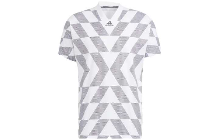 Adidas Adidas Statement Heat.Rdy V Neck Short Sleeve T Shirt Men's White