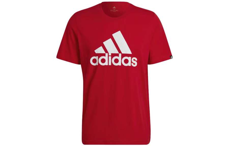 Adidas Adidas Puff Print Logo Graphic T Shirt T Shirt Men's Red