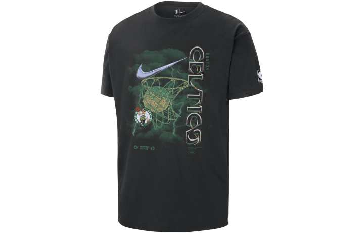 Nike Nike T Shirts Men's Black Crew Neck Moderate Straight Fit