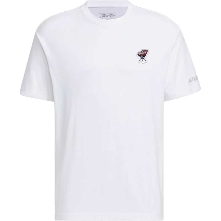 Adidas Adidas T Shirts Men's White Crew Neck Moderate