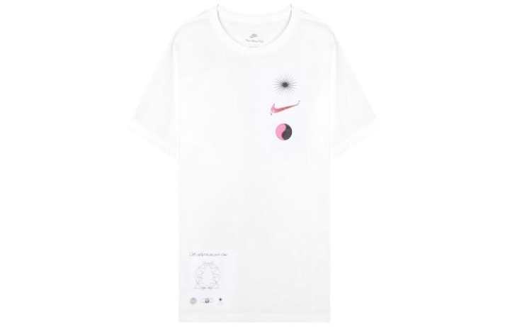 Nike Nike T Shirts Men's White Crew Neck Moderate Straight Fit