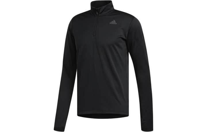 Adidas Adidas T Shirts Men's Black Stand Collar Moderate Straight Fit