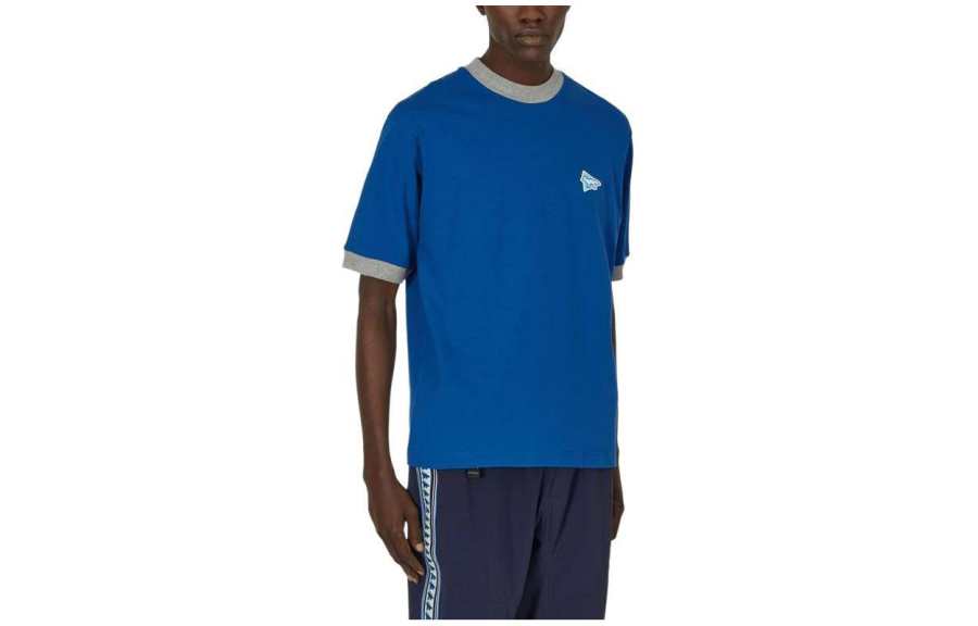 And Wander T Shirts Men's Blue Crew Neck Moderate