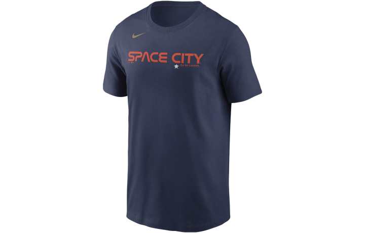 Nike Nike T Shirts Men's Marine Blue Crew Neck Moderate Straight Fit
