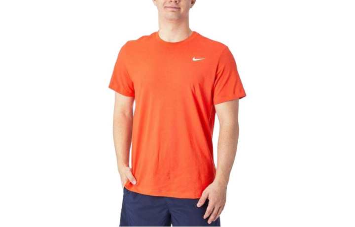 Nike Nike T Shirts Men's Orange Crew Neck Moderate