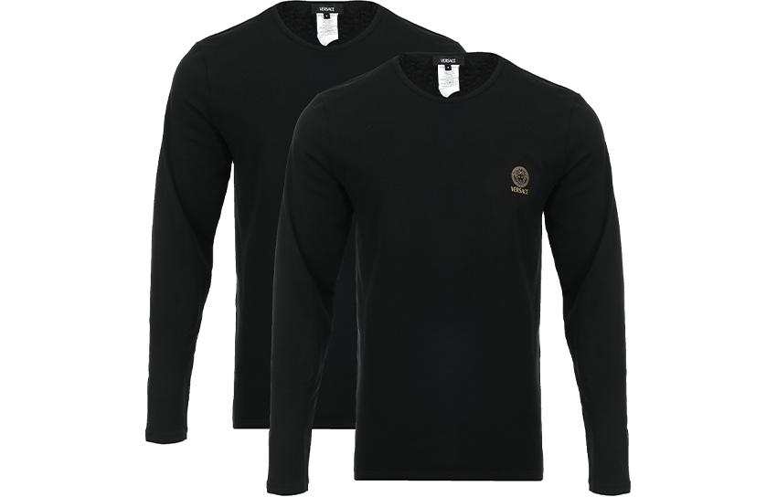 VERSACE Pack Of Two Long Sleeved Crewneck T Shirts