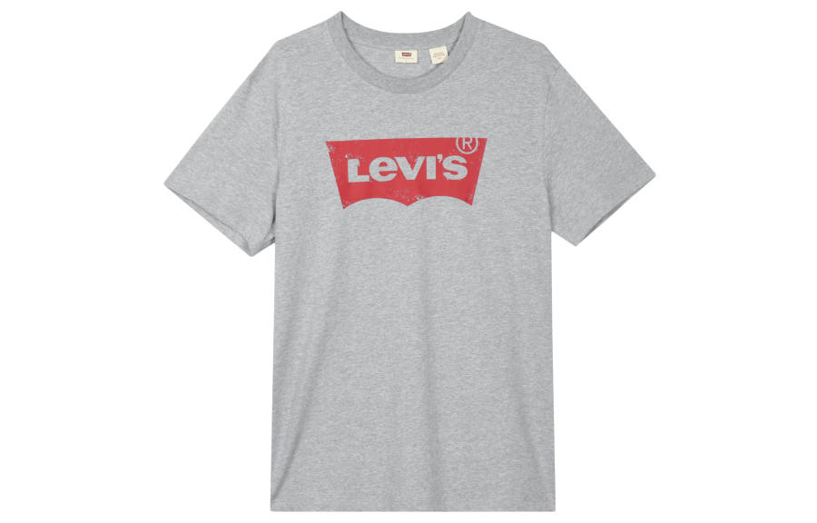 Levis T Shirts Men's Gray Crew Neck Moderate Straight Fit