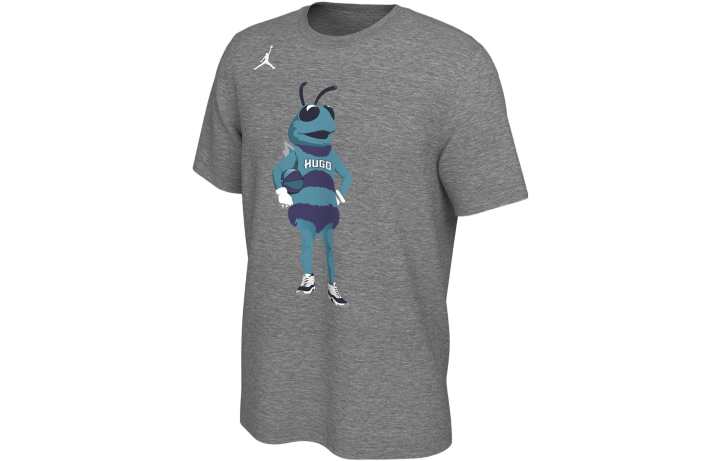 Jordan Jordan Charlotte Hornets T Shirt Men's Gray