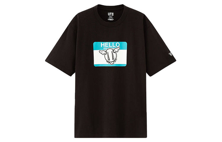UNIQLO T Shirts Unisex Black Crew Neck Moderate