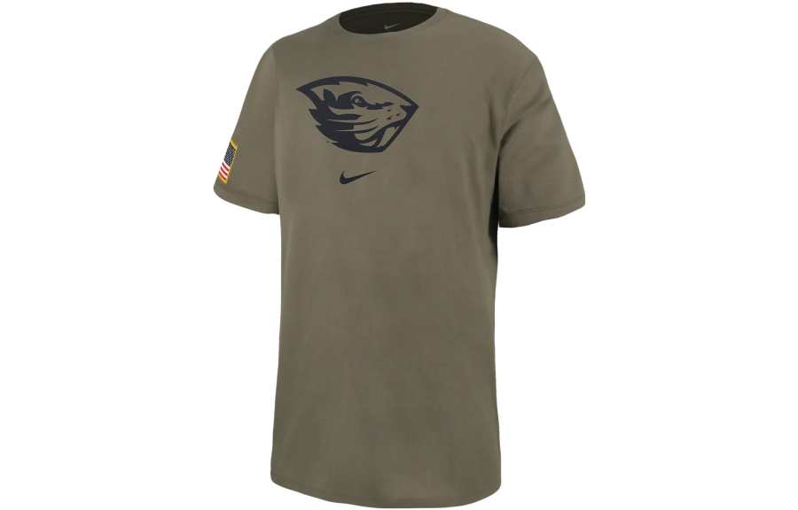 Nike Nike Oregon State College T Shirt T Shirt Men's Olive