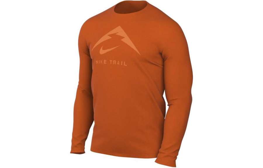 Nike Nike T Shirts Men's Orange Crew Neck Moderate Straight Fit