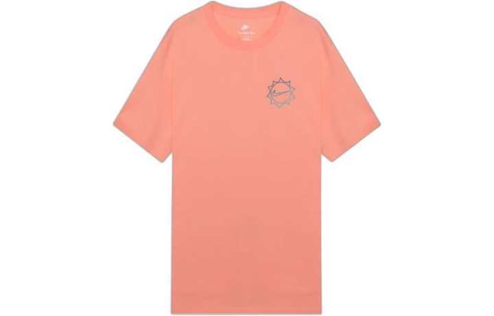 Nike Nike T Shirts Men's Orange Crew Neck Moderate Straight Fit