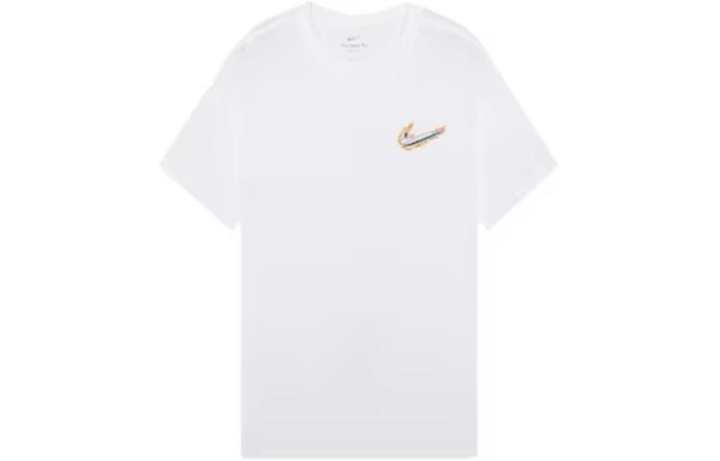 Nike Nike T Shirts Men's White Crew Neck Moderate Straight Fit