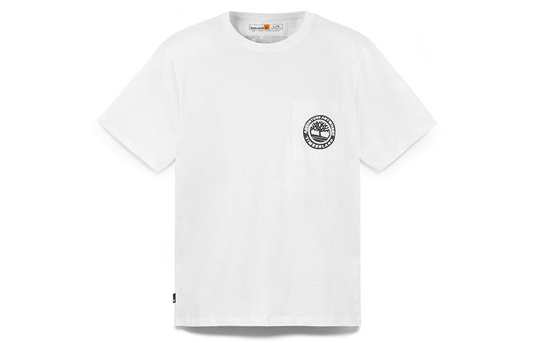 Timberland T Shirts Men's White Crew Neck Moderate Straight Fit