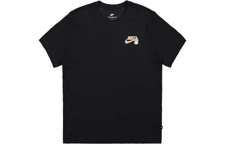 Nike Nike T Shirts Men's Black Crew Neck Moderate Straight Fit