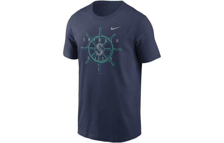 Nike Nike T Shirts Men's Blue Crew Neck Moderate Straight Fit