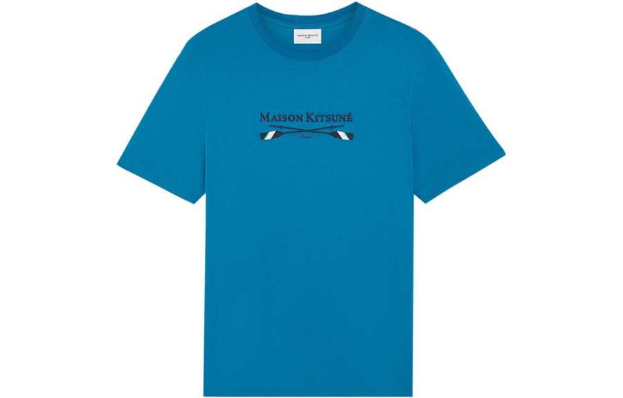 Maison Kitsune logo-embroidered cotton T-shirt