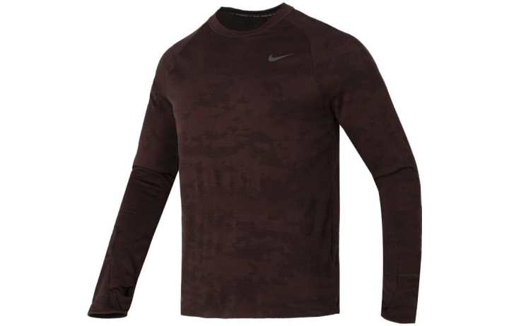 Nike Nike Long Sleeved T Shirt Men's Dark Brown