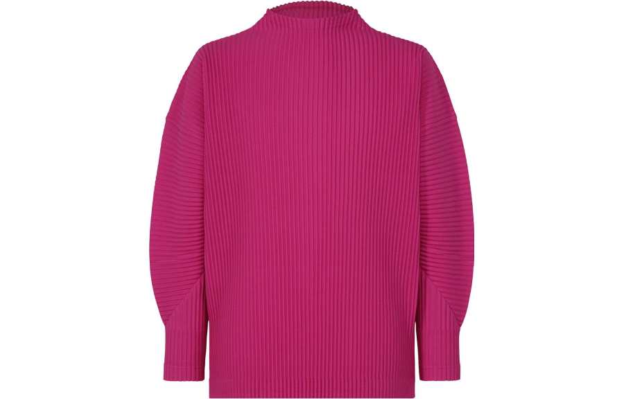 Homme Plissé Issey Miyake Plissé effect Mock neck Sweater