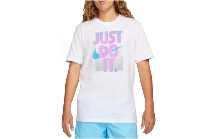 Nike Nike T Shirts Men's White Crew Neck Moderate Straight Fit