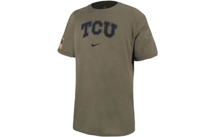 Nike Nike T Shirts Men's Olive Crew Neck Moderate Straight Fit