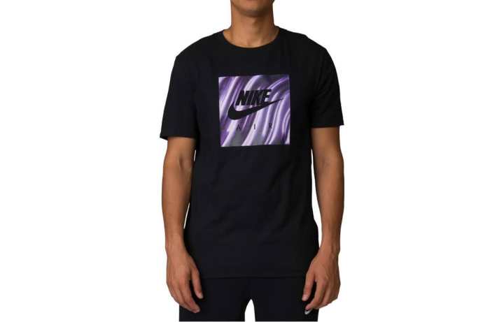 Nike Nike T Shirts Men's Black Crew Neck Moderate Straight Fit