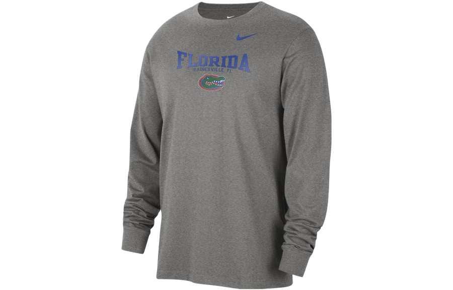 Nike Nike T Shirts Men's Gray Crew Neck Moderate Straight Fit