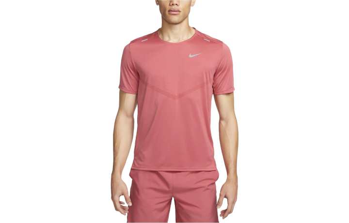 Nike Nike T Shirts Men's Peach Pink Crew Neck Moderate Straight Fit
