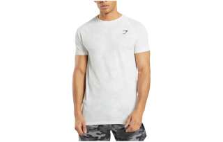 GYMSHARK Raglan Sleeve T Shirt Men's White