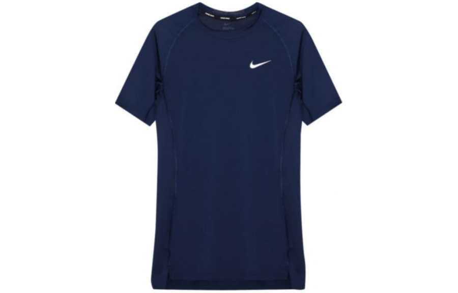 Nike Nike T Shirts Men's Marine Blue Crew Neck Moderate Straight Fit