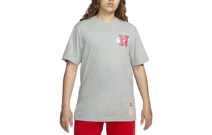 Nike Nike T Shirts Men's Dark Gray Crew Neck Moderate Straight Fit