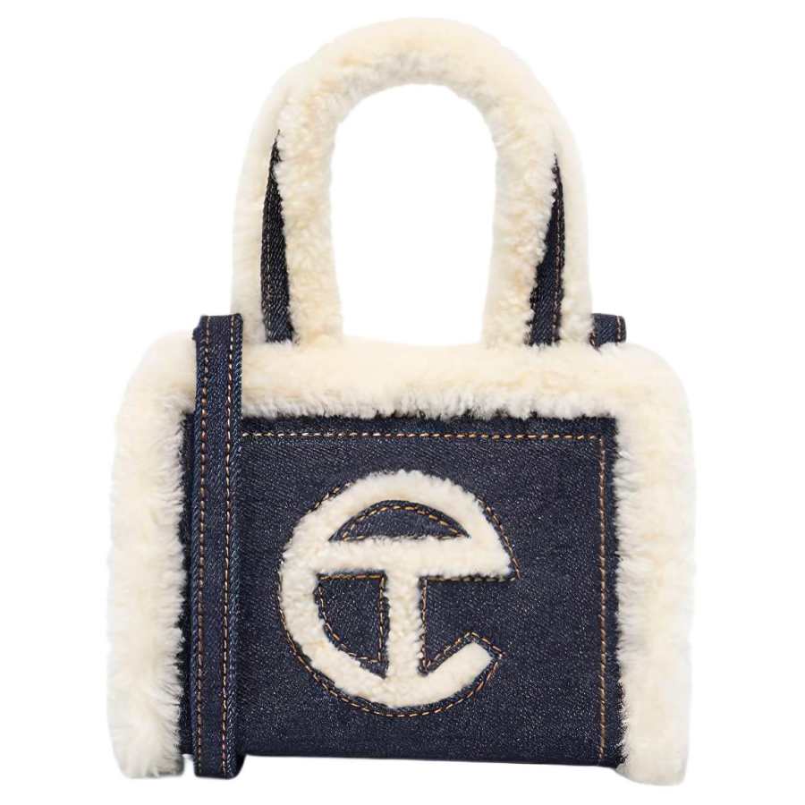 UGG Fabric Tote Bag, Shopping Bag, Portable Crossbody Bag, Shoulder Bag Small Women's Denim Blue